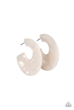 Load image into Gallery viewer, Tropically Torrid White Hoop Earring
