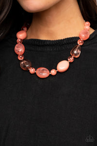 Staycation Stunner Orange Necklace
