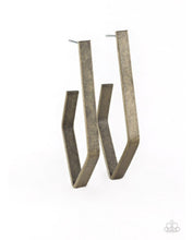 Load image into Gallery viewer, Geo Grand Hoop Earrings Brass
