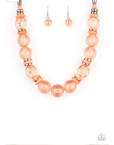 Bubbly Beauty Orange Necklace