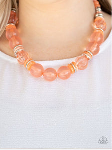 Bubbly Beauty Orange Necklace