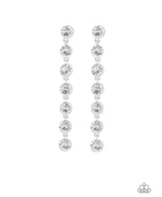 Load image into Gallery viewer, Dazzling Debonair White Post Earrings
