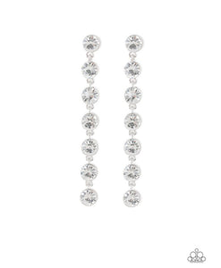 Dazzling Debonair White Post Earrings