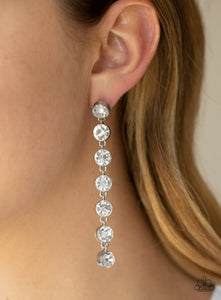 Dazzling Debonair White Post Earrings