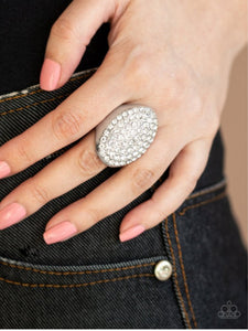 Bling Scene White Ring