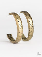 Load image into Gallery viewer, Rustic Revolution Brass Hoop Earrings
