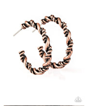 Load image into Gallery viewer, Plainly Panama Copper Hoop Earrings
