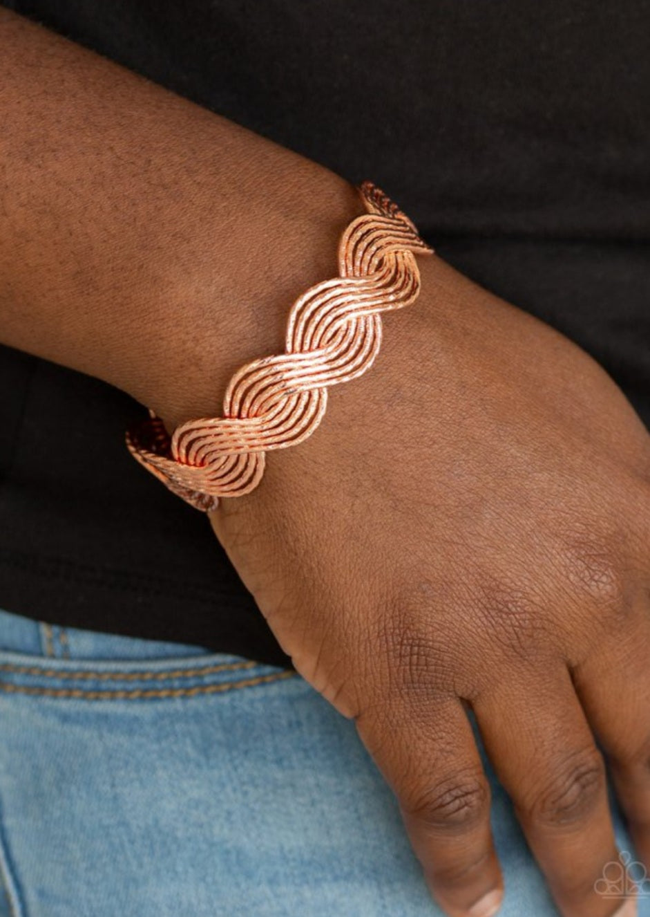 Braided Brilliance Copper Bracelet