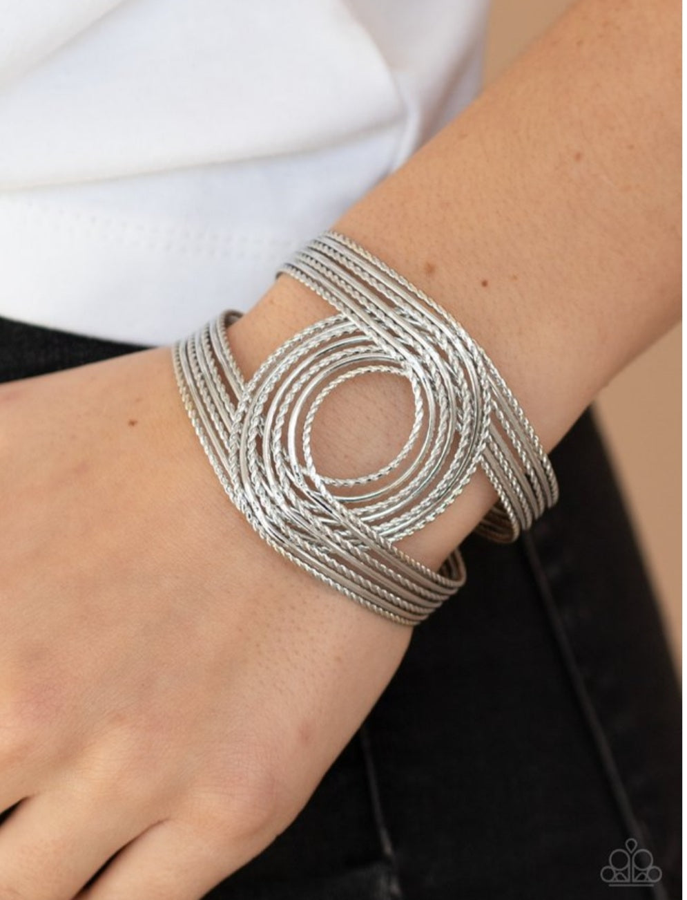 Rustic Coils Silver Bracelet