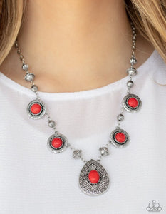 Mayan Magic Red Necklace