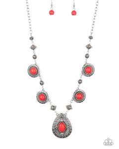 Mayan Magic Red Necklace