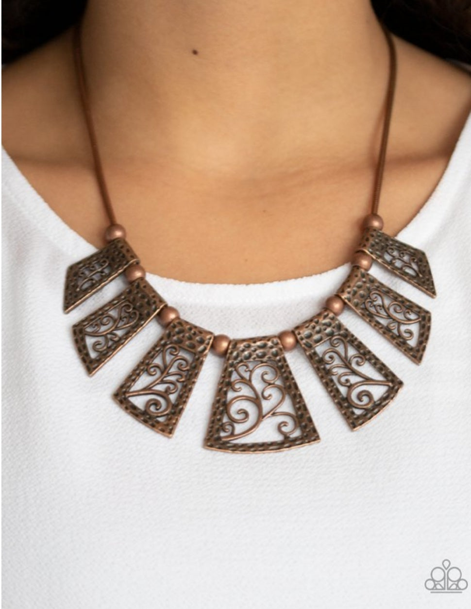 Vintage Vineyard Copper Necklace