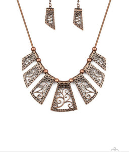Vintage Vineyard Copper Necklace