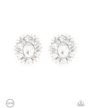 Load image into Gallery viewer, Serious Star Power White Clip on Earrings
