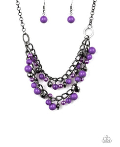 Watch Me Now Purple Necklace