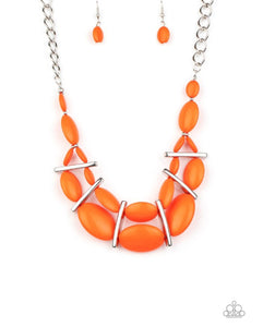 Law Of The Jungle Orange Necklace