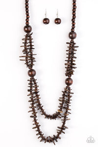 Hey BAY BAY Brown Necklace