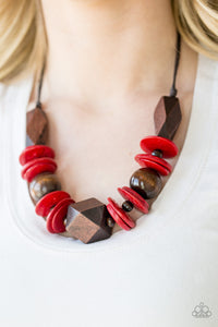 Pacific Paradise Red Necklace