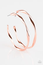 Load image into Gallery viewer, Plot Twist Copper Hoop Earrings
