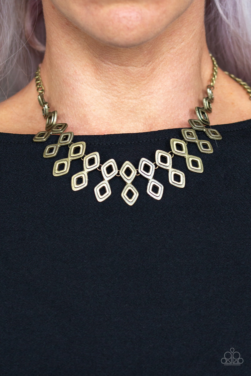 Geocentric Brass Necklace