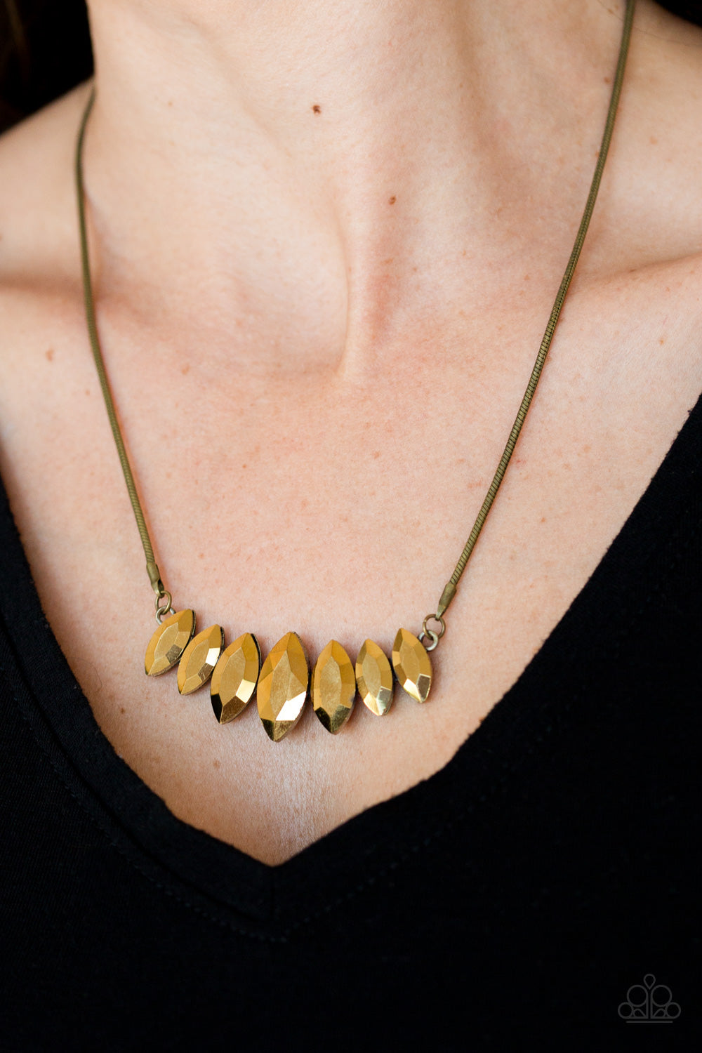 Leading Lady Brass Necklace