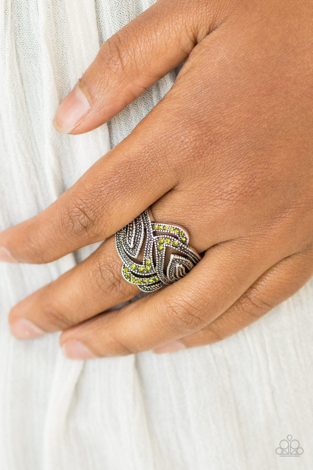 Fire And Ice Green Ring