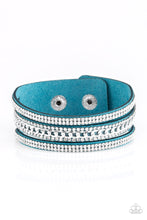 Load image into Gallery viewer, Rollin In Rhinestones Blue Urban Bracelet
