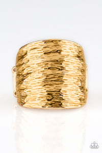 Paleo Patterns Gold Ring