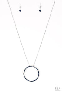 Center Of Attention Blue Necklace