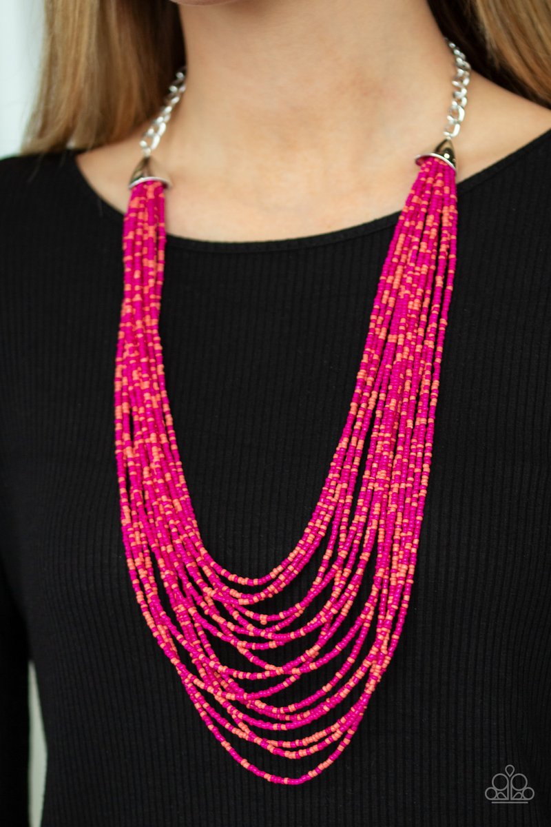 Peacefully Pacific Pink Necklace