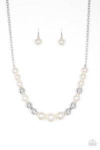 Take Note White Necklace