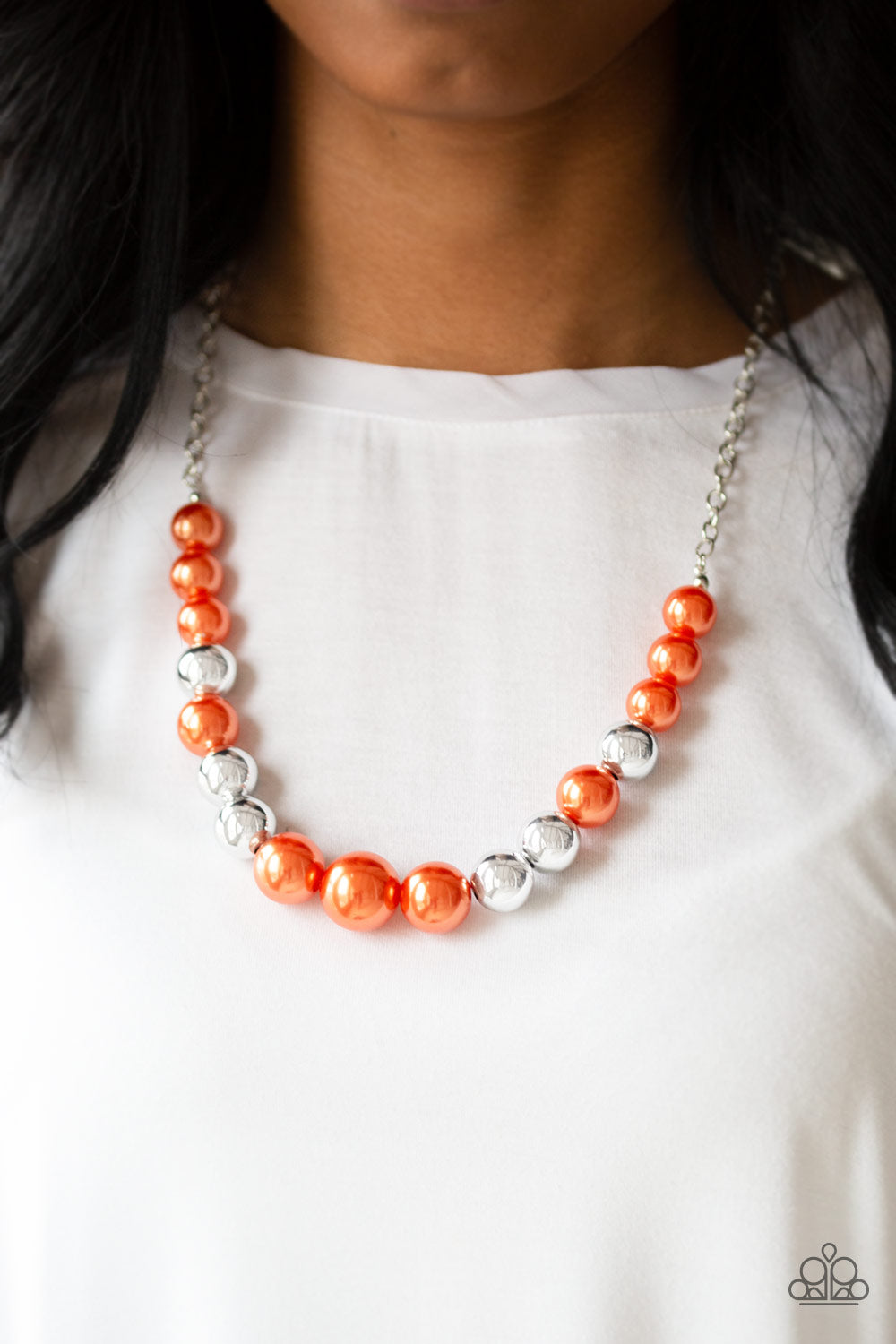 Take Note Orange Necklace