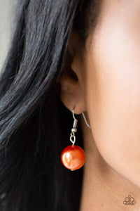 Take Note Orange Necklace