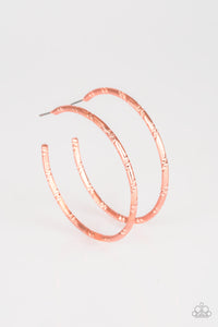 A Double Take Copper Hoop Earrings