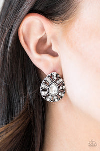 Treasure Retreat White Hoop Earrings