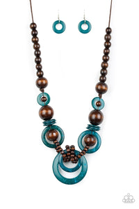 Boardwalk Party Teal Necklace