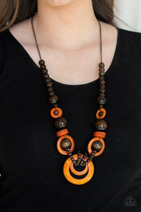 Boardwalk Party Orange Necklace
