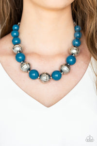 Floral Fusion Blue Necklace