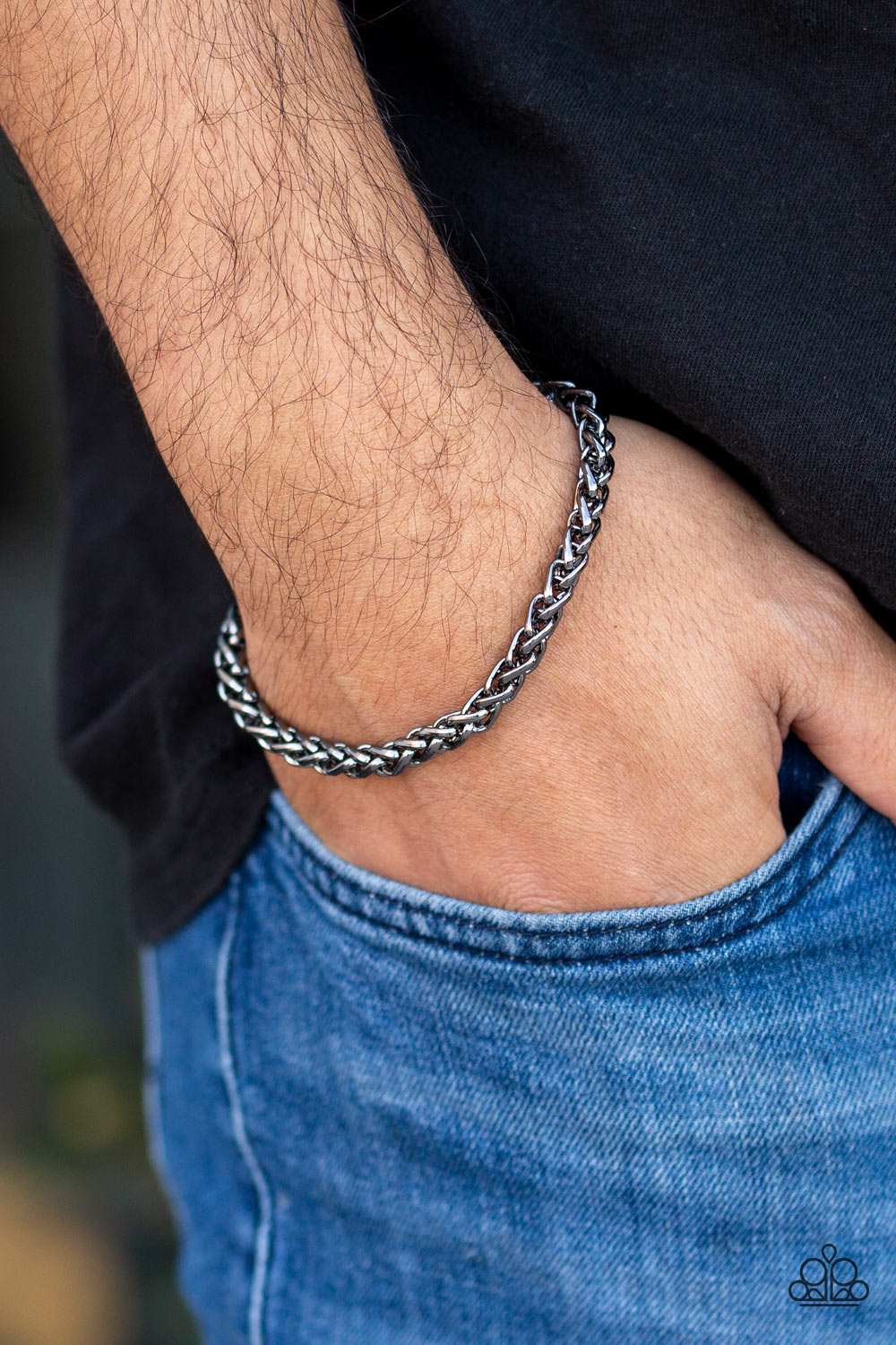 Knocked It Out Of The Park Black Urban Bracelet