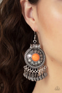 Rural Rhythm Orange Earrings