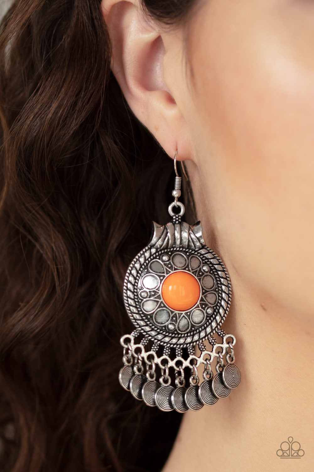 Rural Rhythm Orange Earrings