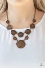 Load image into Gallery viewer, Metallic Patchwork Copper Necklace
