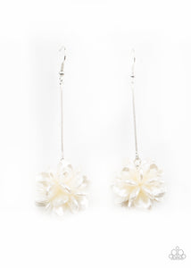 Swing Big White Earrings