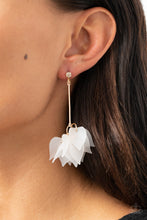 Load image into Gallery viewer, Suspended In Time Gold Post Earrings
