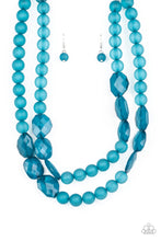 Load image into Gallery viewer, Artic Art Blue Necklace
