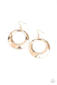 Fiercely Faceted Gold Earrings