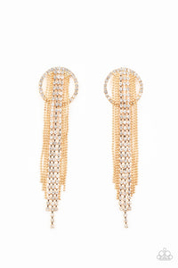 Dazzle By Default Gold Post Earrings