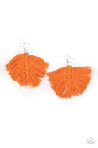 Macrame Mamba Orange Earring