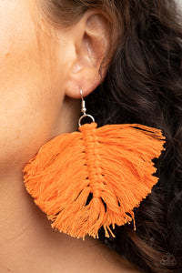 Macrame Mamba Orange Earring