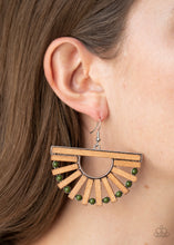 Load image into Gallery viewer, Wooden Wonderland Green Earrings
